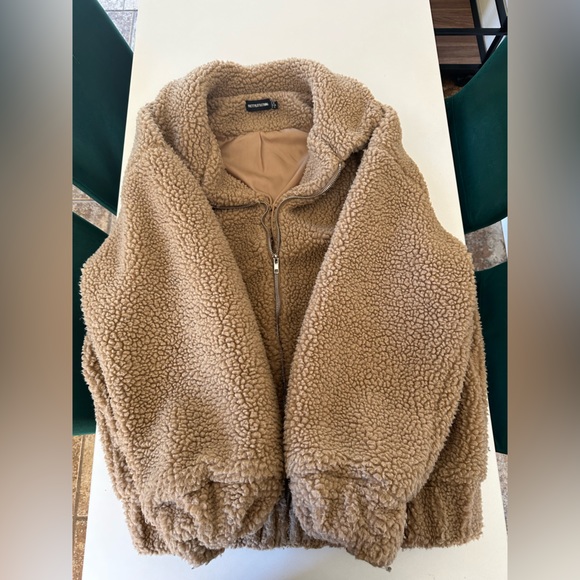 PLT fuzzy bomber jacket. - Picture 4 of 4